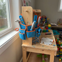 Kit de réparation universel professionnel 16 pièces bleu pour enfant, avec ceinture réglable, pour la maison, étui rigide, OEM, en acier à haute teneur en carbone