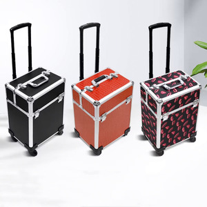 Valise professionnelle grande capacité, résistante à l'eau, durable, pour maquillage, avec <span class=keywords><strong>4</strong></span> roues, valise à roulettes pour cosmétiques - Product Image 4