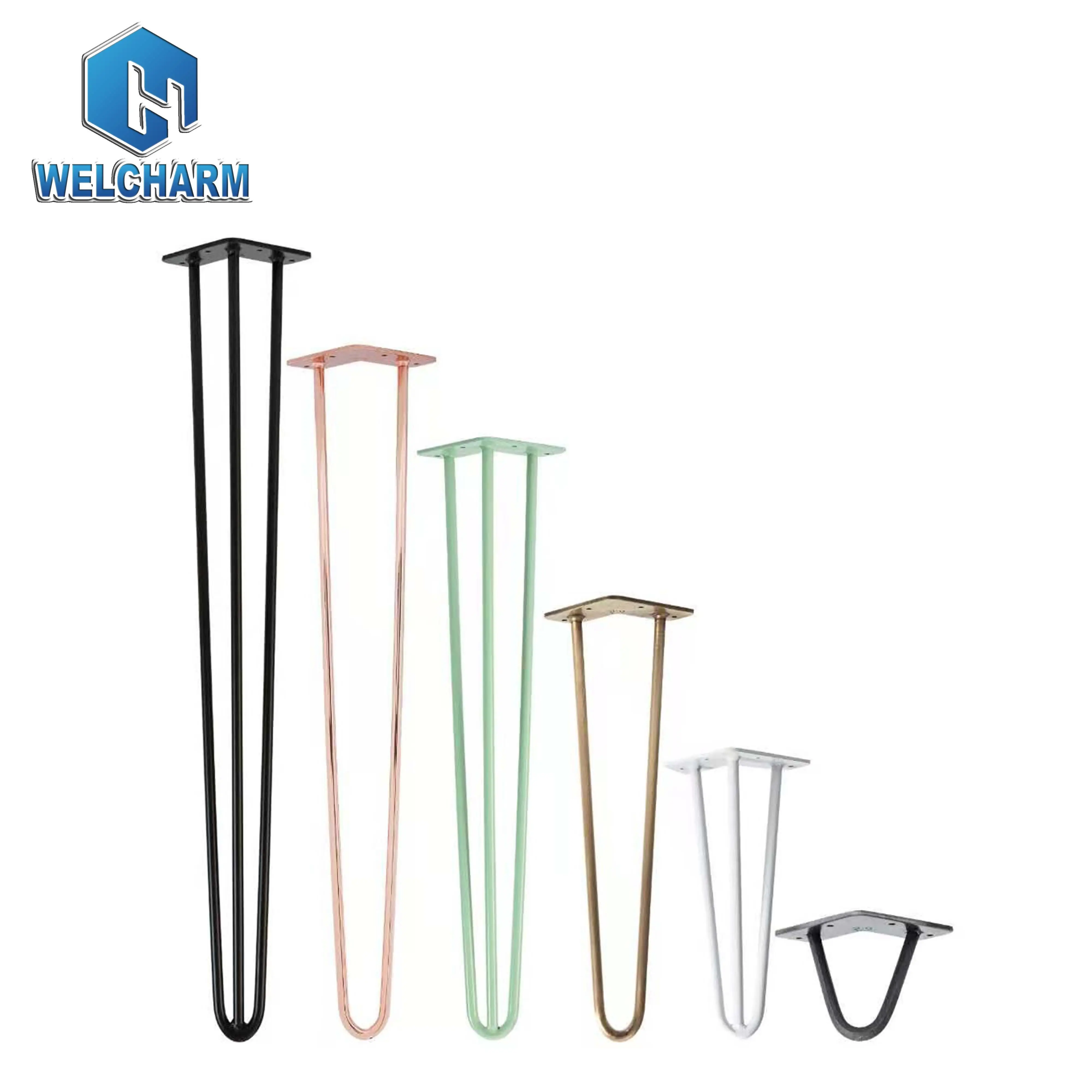 Modern Decoration Metal Wholesale Furniture Legs Golden Steel Feet Iron Table Legs Metal Coffee Table Hairpin Legs