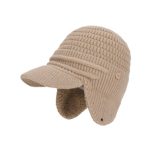 冬屋外暖か耳保護ニットビーニーハットサイクリングぬいぐるみ裏地コールドプルーフ野球用ピークキャップ - Product Image 4