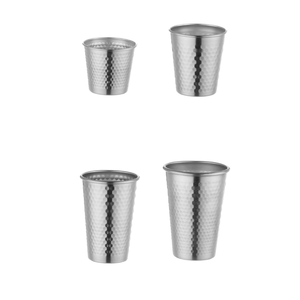 2026 <b>Hot</b> Sale Modern Camping Bright Series Double Wall Hammer Texture Stainless Steel Beer Mug Tumbler with Spoon Eco-Friendly - Product Image 1