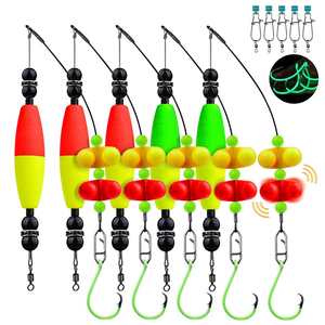 SNEDA Kits de flotteurs pour la pêche <span class=keywords><strong>au</strong></span> poisson-chat transfrontalier, prêts à l'emploi, configuration de <span class=keywords><strong>flotteur</strong></span> cigare avec clochette pour lancer longue distance en lac - Product Image 1