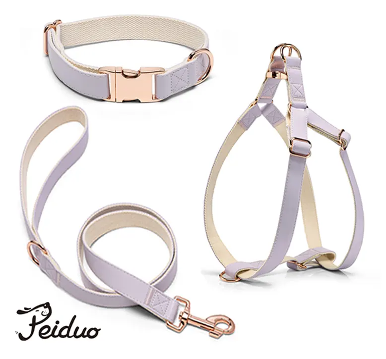 Eco Friendly Dog Harness Faux Leather Dog Harness Adjustable Reflective Leather Dog Harness