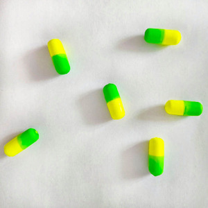 7x17mm jaune/vert petite taille dur Eps mousse pilule <span class=keywords><strong>bouée</strong></span> flotteurs fabrication de matériel de pêche - Product Image 5