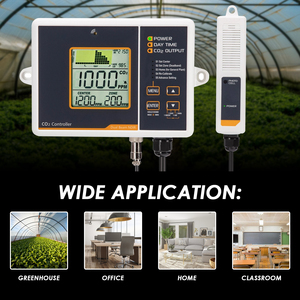 เครื่องควบคุมคาร์บอนไดออกไซด์ดิจิตอล CO2 ระยะ 4.6 เมตร แบบลำแสงคู่ NDIR พร้อมเซ็นเซอร์ตรวจจับกลางวันและกลางคืน สำหรับโรงเรือนเพาะเห็ด - Product Image 4