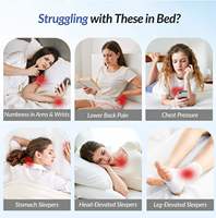 Oreiller ergonomique pour couples en mousse à mémoire de forme haute densité, soutien dorsal, position prone, anti-bactérien, amovible