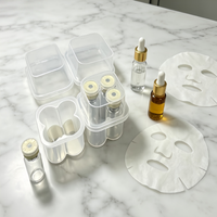 Boîte de rangement transparente en PP avec couvercle à fermeture sécurisée, résistante aux produits chimiques, vente en gros, OEM, haute qualité pour essences biologiques