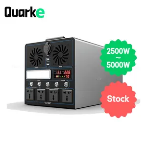 QUARKE新能源110V 220V太阳能备份2500W家用和户外便携式充电站和发电站