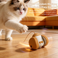 Jouet intelligent pour chat, pour l'interaction et l'entraînement, avec capteur laser, jouets pour chat rechargeables, souris électrique rotative en silicone