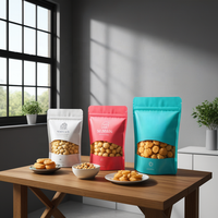 Sacs refermables en Mylar imprimés sur mesure, anti-odeur, pour aliments pour bébés, chewing-gum, aliments pour animaux et sucre, en plastique PE, MOQ 100 pièces