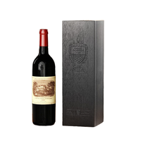 Boîte d'emballage de vin en carton recyclable Bouteille unique Paulownia Flip Cover Personnalisation pour jus de thé