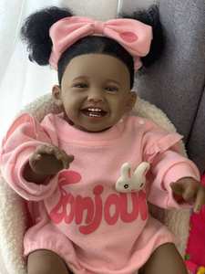 Poupée reborn en silicone souple et solide pour nouveau-né, poupée reborn pour enfants, vinyle, jumelle, bébé fille - Product Image 3