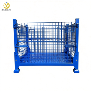 כלוב רשת מגולוון מצופה אבקה Easylink, ניתן לערום, לאחסון פלדה במחסני משטחים, אביזר לוגיסטי OEM/ODM - Product Image 1