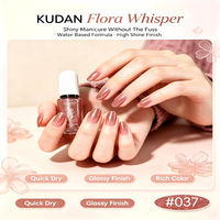 Vernis à ongles KUDAN à paillettes imprimé rose, plusieurs nuances chatoyantes, marque privée personnalisée pour les grossistes de salons de beauté en UE et aux États-Unis