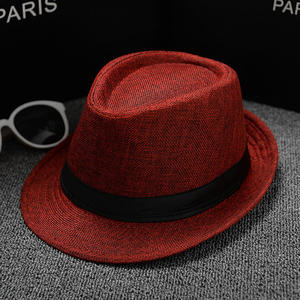 Унисекс однотонная шляпа от солнца в британском стиле, маленькая шляпа из хлопка и льна, шерстяная формальная джазовая шляпа для мужчин и женщин, для вечеринок - Product Image 4