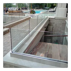 Glasscheiben geländer Lowes 10Mm Glas Pool Zaun seitlich montierte Glas zapfen