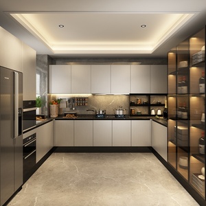 Armoires de cuisine en gros : Armoires modulaires sur mesure de style moderne avec comptoirs en marbre - Product Image 2