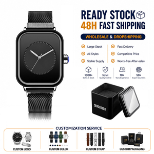 Reloj de cuarzo <span class=keywords><strong>para</strong></span> mujer, esfera oblonga, resistente al agua, minimalista, elegante, <span class=keywords><strong>para</strong></span> el trabajo diario y las citas - Product Image 1
