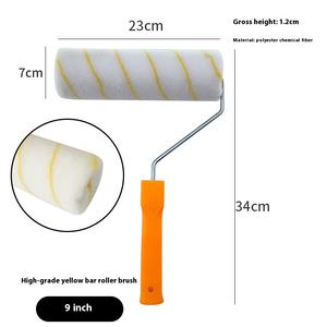 Vente en gros de 9 pouces mini brosse à rouleau éponge de peinture en laine à cheveux longs en polyester durable bricolage/industriel sans angle mort - Product Image 6