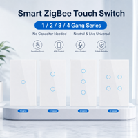 1 Gang ZigBee Smart Touch Switch, 600W Single Zero Fire, Relay Pengunci Magnetik, Kontrol Suara Tuya Smart Life Standar AS