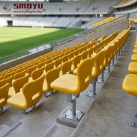Bancs de stade en aluminium inclinables à bascule pour installation au sol/surélevée pour arènes de football extérieures – Service OEM personnalisé