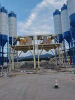 Pabrik Beton Bekas, Pabrik Pencampur Beton Rekondisi, Pabrik Batching Beton Remanufaktur HZS60 60m3/h Siap Pakai