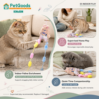 Jouet interactif en peluche pour chat, jouet de divertissement et de réduction du stress pour chatons, idéal pour les jeux en intérieur, emballage personnalisable