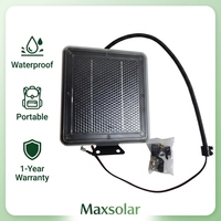 Chargeur solaire monocristallin Maxsolar MAX-0603 18V 1.7W pour mangeoire à gibier, noir, étanche, chargeur d'entretien de batterie 12V