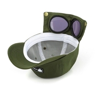 Casquette de baseball Snapback au design cool avec lunettes de pilote et lunettes de protection, style aviation, Gorras