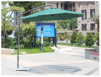 Parasol de jardin fantaisie à bras latéral robuste, parasol de patio extérieur avec logo, parasol de piscine de luxe commercial en acier de 9 pieds