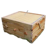 自動木製ビーハイブハニービーボックス販売用自動ウッドビーハイブスーパーボックス4/7フレーム付き