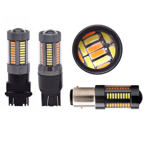 Ampoule LED T25 3157 4014 pour clignotant, double couleur blanc ambre, feu stop automatique, lumière de voiture à commutation - Product Image 2