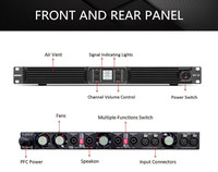 4X1000W haute qualité classe h amplificateur de puissance 1u amplificateur de puissance dj amplificateur