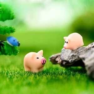 Ornements décoratifs micro-paysagers en mousse Weij, matériaux DIY pour figurines de cochonnes et petites poupées, vente en gros, faits à la main - Product Image 1