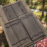 Grille de cuisson polyvalente en acier inoxydable surélevée pour fumoirs à charbon professionnels et fêtes barbecue à domicile