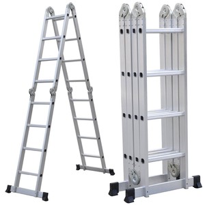 <span class=keywords><strong>Escalera</strong></span> de Aluminio SoYoung de <span class=keywords><strong>12</strong></span> <span class=keywords><strong>Peldaños</strong></span> y 3.7m, <span class=keywords><strong>Escalera</strong></span> Multiusos Ligera con Bisagra Pequeña, <span class=keywords><strong>Precio</strong></span> Económico de Fábrica en China - Product Image 5