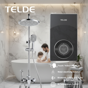 <span class=keywords><strong>Chauffe</strong></span>-<span class=keywords><strong>eau</strong></span> <span class=keywords><strong>instantané</strong></span> mural multi-prises 12500W, compact, avec système ELCB, commande tactile, étanche IPX4 - Product Image 2