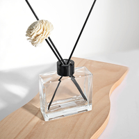 Bouteille diffuseur de parfum en verre vide carrée de luxe personnalisée en gros de 120 ml pour la fragrance d'intérieur