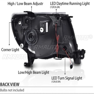 Para Toyota Tacoma 2005-2011, Faros Antiniebla, Luces de Circulación Diurna, Faros Antiniebla Impermeables, Modificación del Conjunto de Faros Delanteros 81150-04173 - Product Image 6