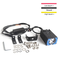 Phare auxiliaire LED externe pour voiture et moto, mini projecteur avec électrovanne 12V 55W (faisceau bas) 70W (faisceau haut)