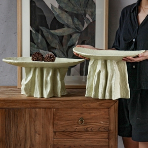 Grand Plateau à Chocolats en Céramique, Design Nordique, Créatif, Luxe Moderne, Abstraite et <span class=keywords><strong>Esthétique</strong></span>, Personnalisable pour Décoration de Mariage et d'Hôtel - Product Image 1
