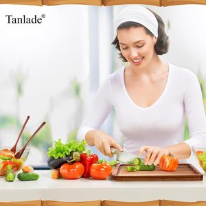 Juego de bandejas de madera con asa para servir frutas, bocadillos, pan, uso en la cocina - Product Image 3