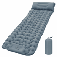 Matelas de camping auto-gonflant premium style fromage en mousse 3D avec pompe à pied intégrée, résistant à l'humidité