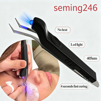 Lampe UV professionnelle 1W pour salon de beauté, outil de beauté en silicone, lumière LED UV pour le durcissement du gel pour extensions de cils