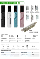 Serrure de porte intelligente en aluminium étanche IP68 avec caméra, reconnaissance faciale 3D, interphone vidéo, application Tuya, Wi-Fi