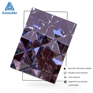 กระเพื่อมแผ่นสแตนเลสพิมพ์ลายคลื่นน้ำกระจกสีฟ้าชุด300งานดัดแผ่นเหล็กติดผนังดีไซน์แบบแฟชั่น - Product Image 4