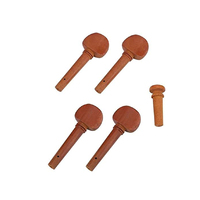 13Pcs 4/4-3/4 Violin Accessories Kit Violin Tailpiece with Metal Fine Tuner 4 Tuning Pegs Endpin Chin Rest Tail Gut Parts