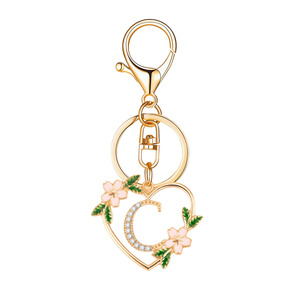 Porte-clés en alliage de zinc avec lettres anglaises, boîte mystère en métal, porte-clés cœur à suspendre pour sac à dos - Product Image 1