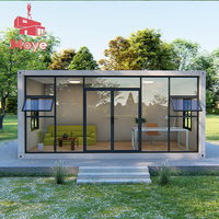 Paquet plat préfabriqué détachable en acier mobile de luxe de 20 pieds pour une utilisation en extérieur avec chambre à coucher Maison conteneur préfabriquée