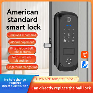 אינטרקום וידאו אבטחה גבוהה עם נעילת דלת חכמה של טויה עם זיהוי טביעת אצבע, סיסמה וכרטיס, עם בקרת ענן ואפליקציה לדלתות עץ ולמלונות - Product Image 3